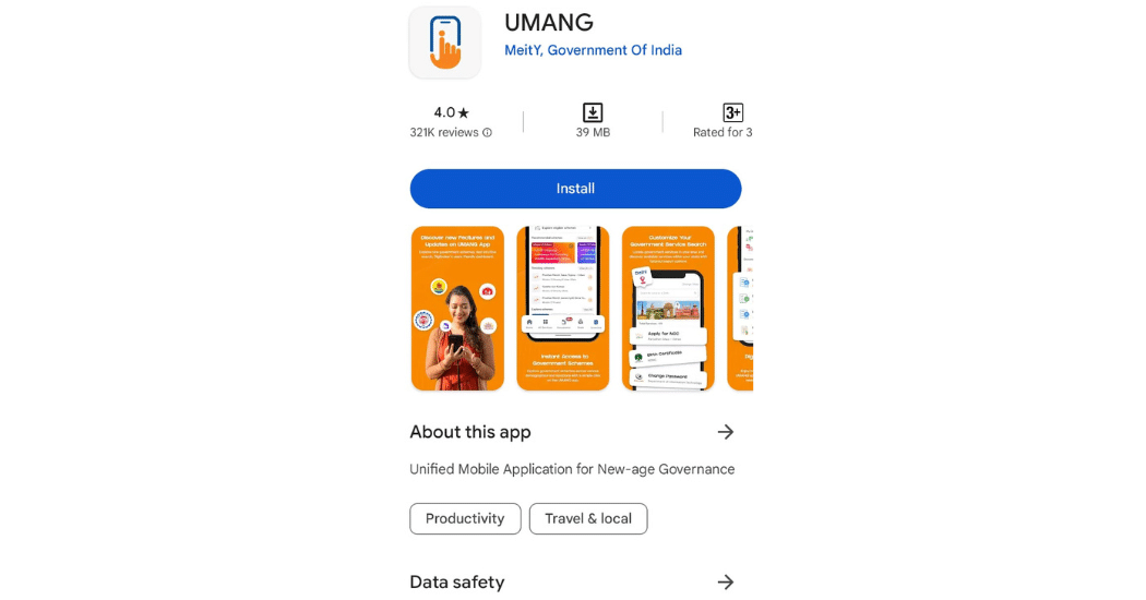 Umang APP 1